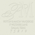 Serif Script Pair Custom Embosser Plate