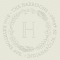 Monogram Wreath Custom Embosser Plate with Embossing Tool