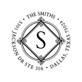 Circle in Diamond Monogram Custom Stamp and Stamp Tool