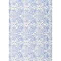 Distressed Blue Floral on White Fine Paper