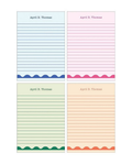 Bright Scallops Personalized Notepad Set