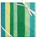 Green Patchwork Stripes Handmade Paper