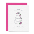 Excited For The Cake Wedding Card