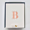 Monogram Letterpress B Stationery Set