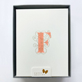 Monogram Letterpress F Stationery Set