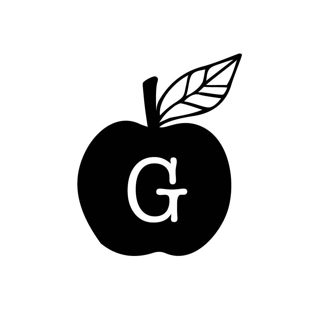 Monogram Apple Custom Stamp and Stamp Tool