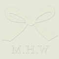 Monogram Bow Custom Embosser Plate with Embossing Tool