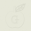 Monogram Apple Custom Embosser Plate