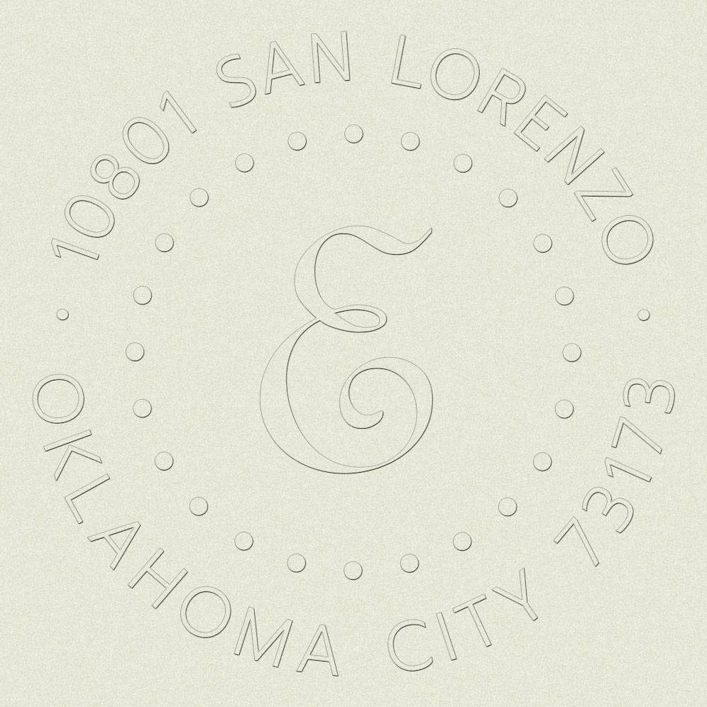 Modern Script Custom Embosser Plate