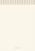 Taupe Picard Stripe Personalized Notepad Set