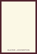 Oxblood Framed Personalized Notepad Set