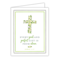 Green Glitter James 1:17 Greeting Card