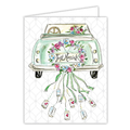 Glitter Just Married Wedding Card