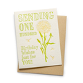 100 Wishes Dandelion Birthday Card