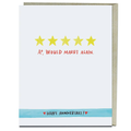 Five Stars Anniversary Card