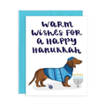 Dachshund Hanukkah Card