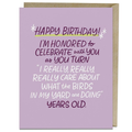 Care About Birds Years Old Birthday Card