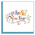 Quilling Colorful Script New Year Card
