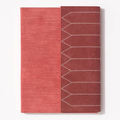 Coral Embroidered Suede Journal