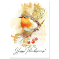 Bird on Branch Thanksgiving Card