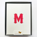 Monogram Letterpress M Stationery Set