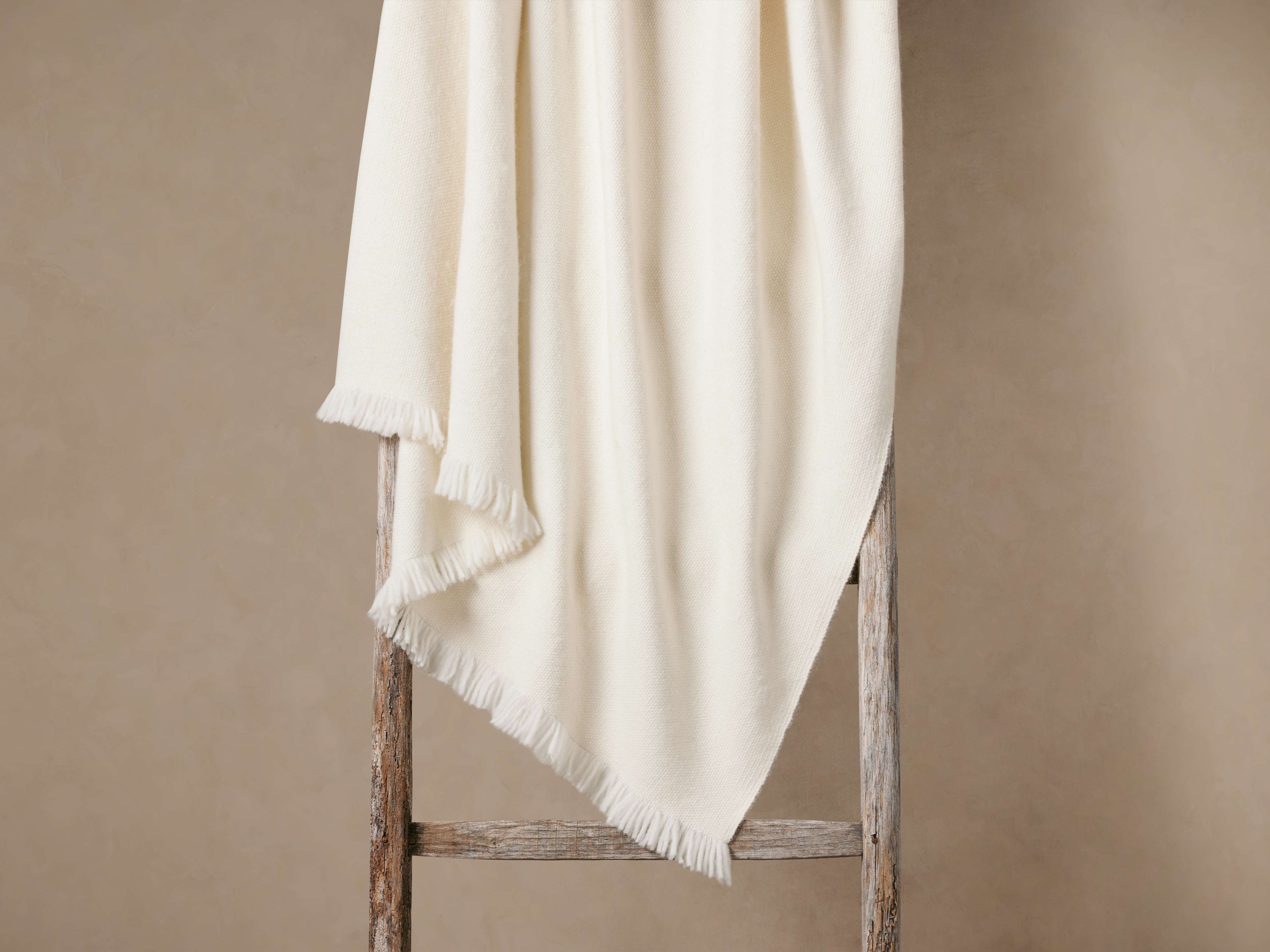 Landis Alpaca Throw in Ivory