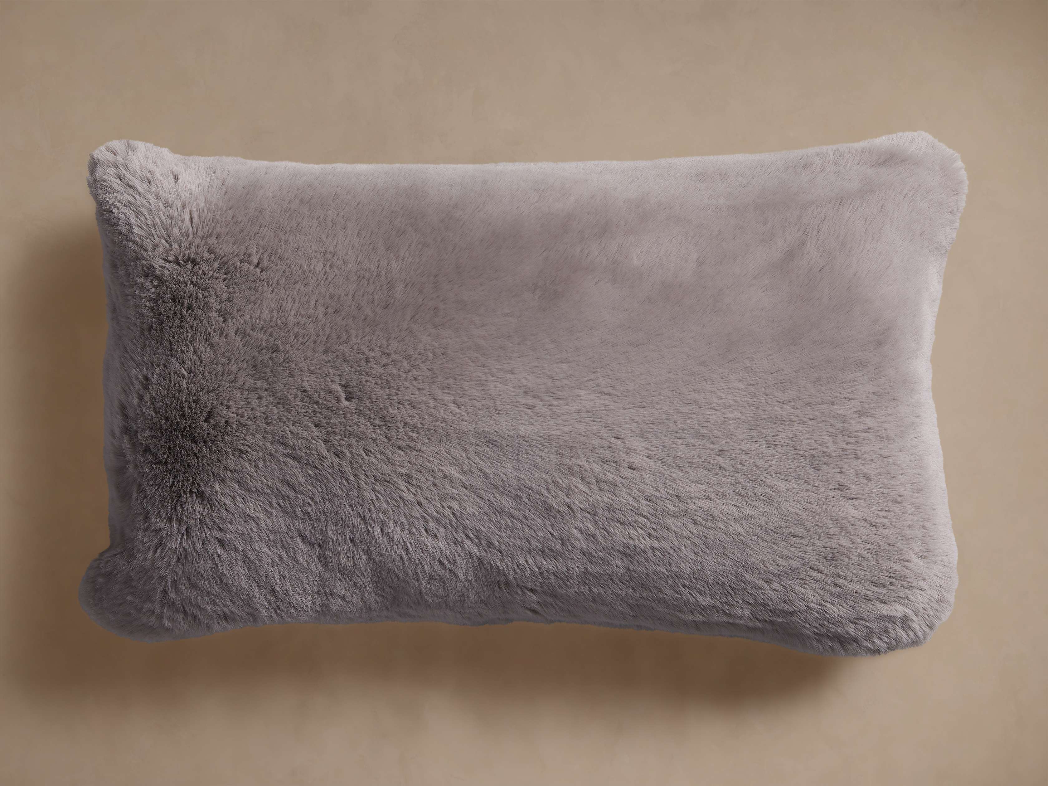 Faux Fur Rabbit Lumbar Pillow Cover