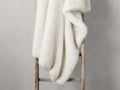Fairbanks Oversized Faux Fur Throw in Ivory