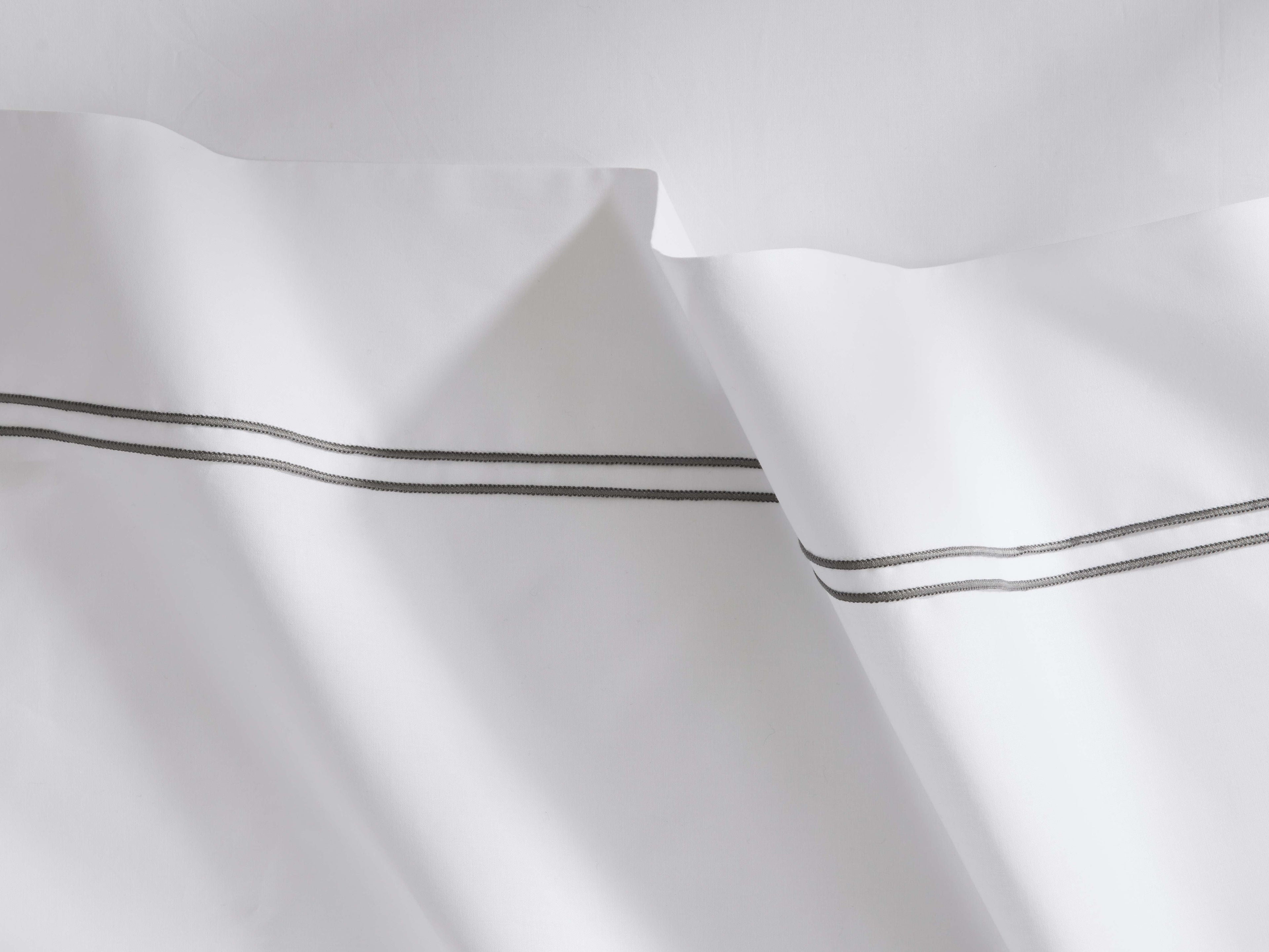 Italian Embroidered Percale Flat Sheet