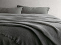 Italian Alpaca Boucle Throw in Charcoal