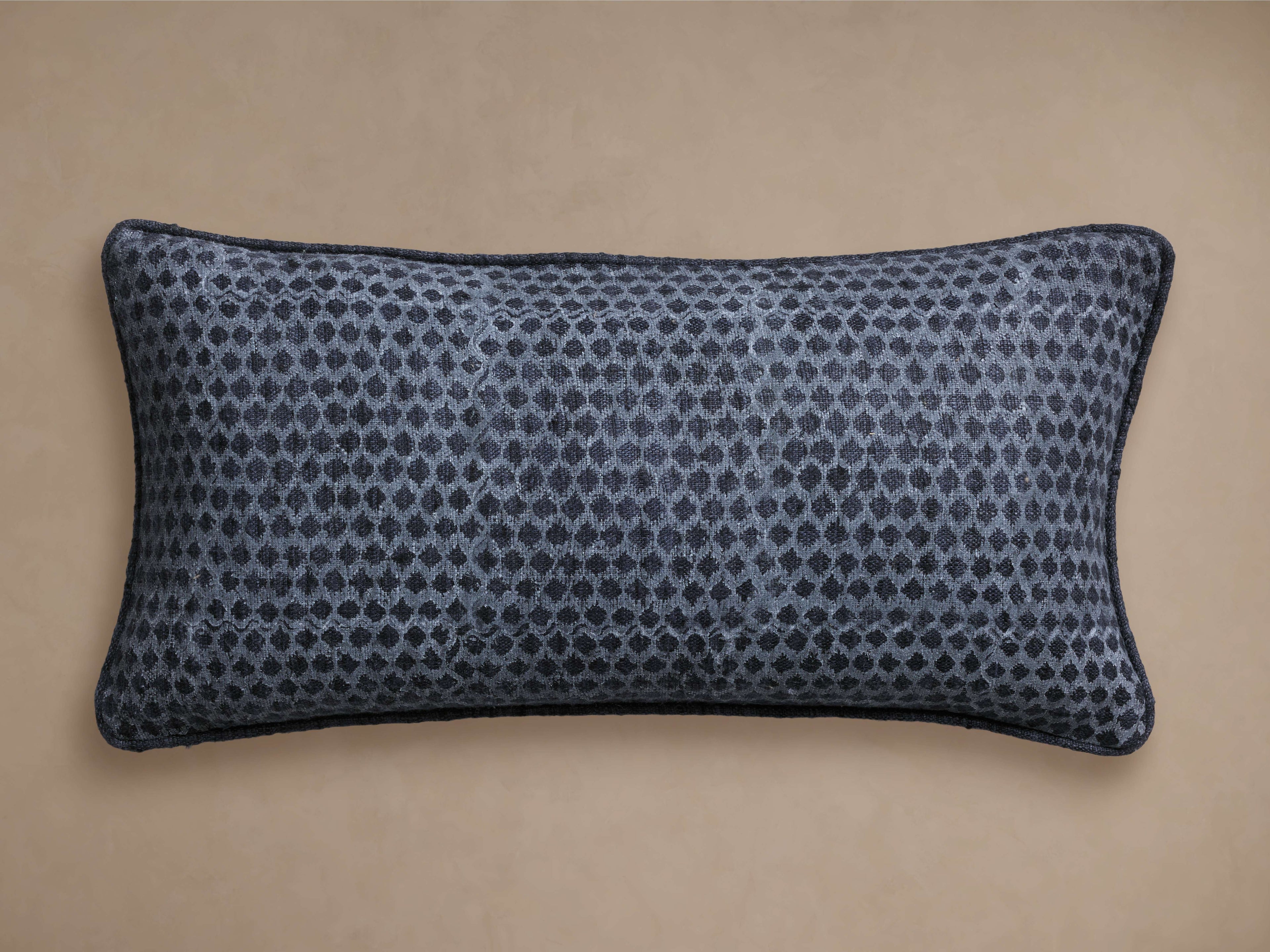 Joni Printed Raw Silk Lumbar Pillow Cover