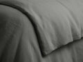 Italian Garment-Dyed Linen King Duvet in Charcoal