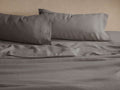 Italian Garment-Dyed Linen Sheet Set in Mink