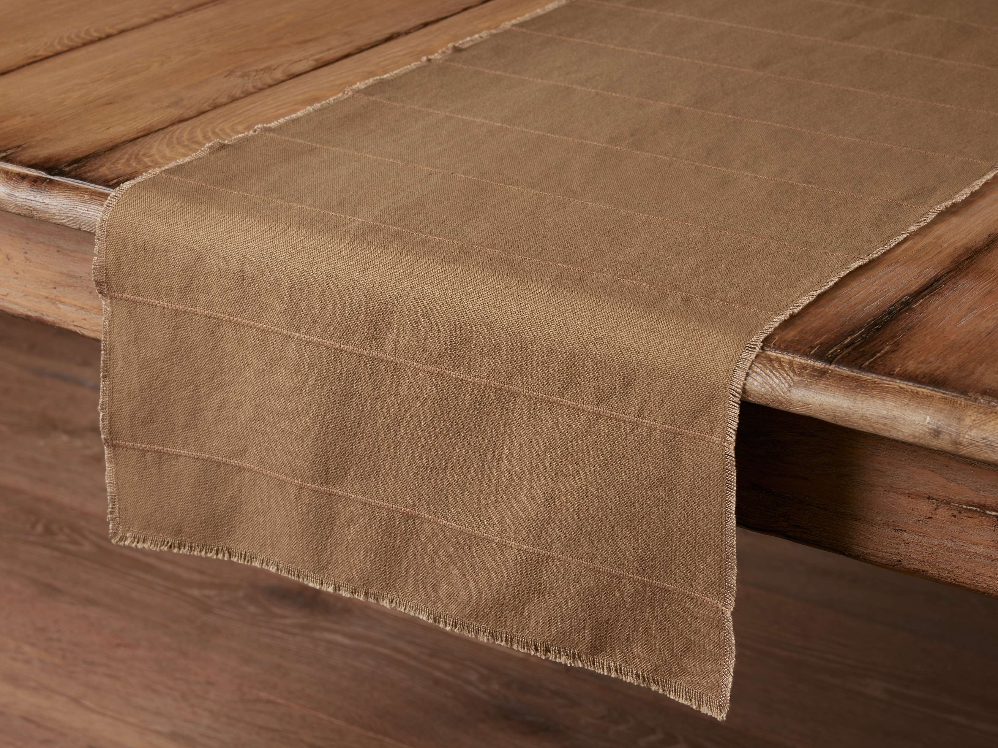 Linen Table Runner in Olive
