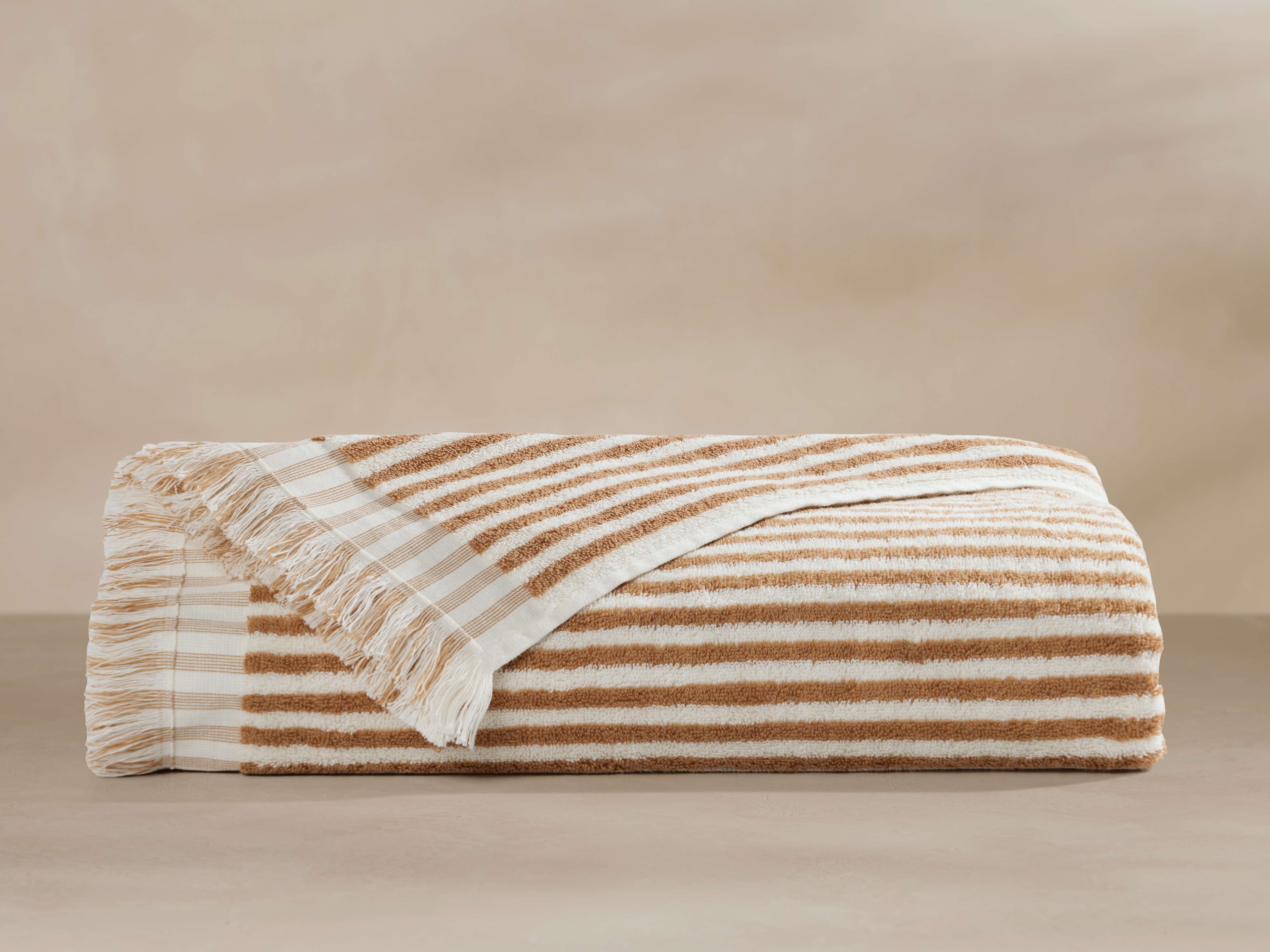 Rivi Beach Towel in Camel