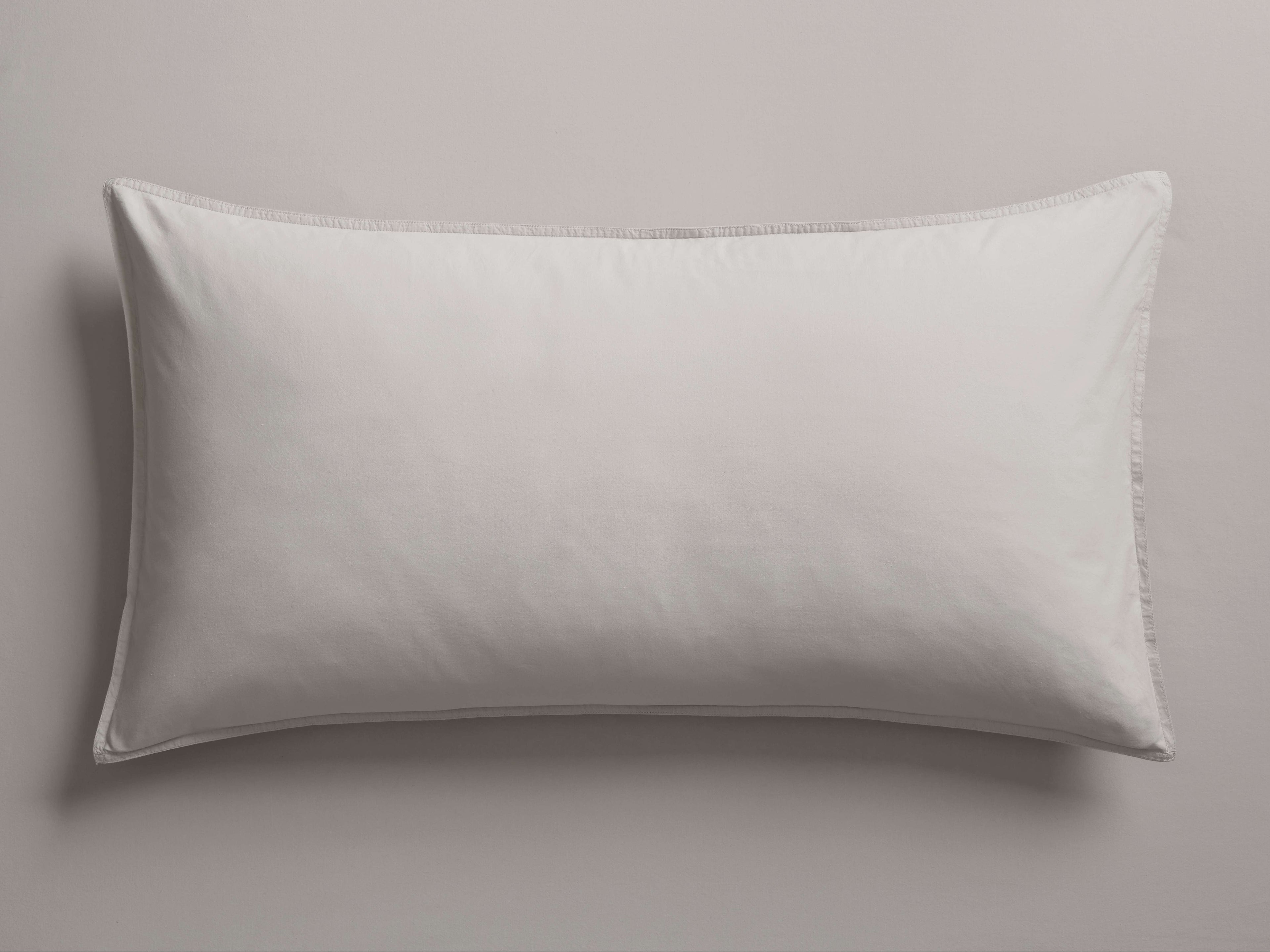 Italian Garment-Dyed Percale King Sham in Natural