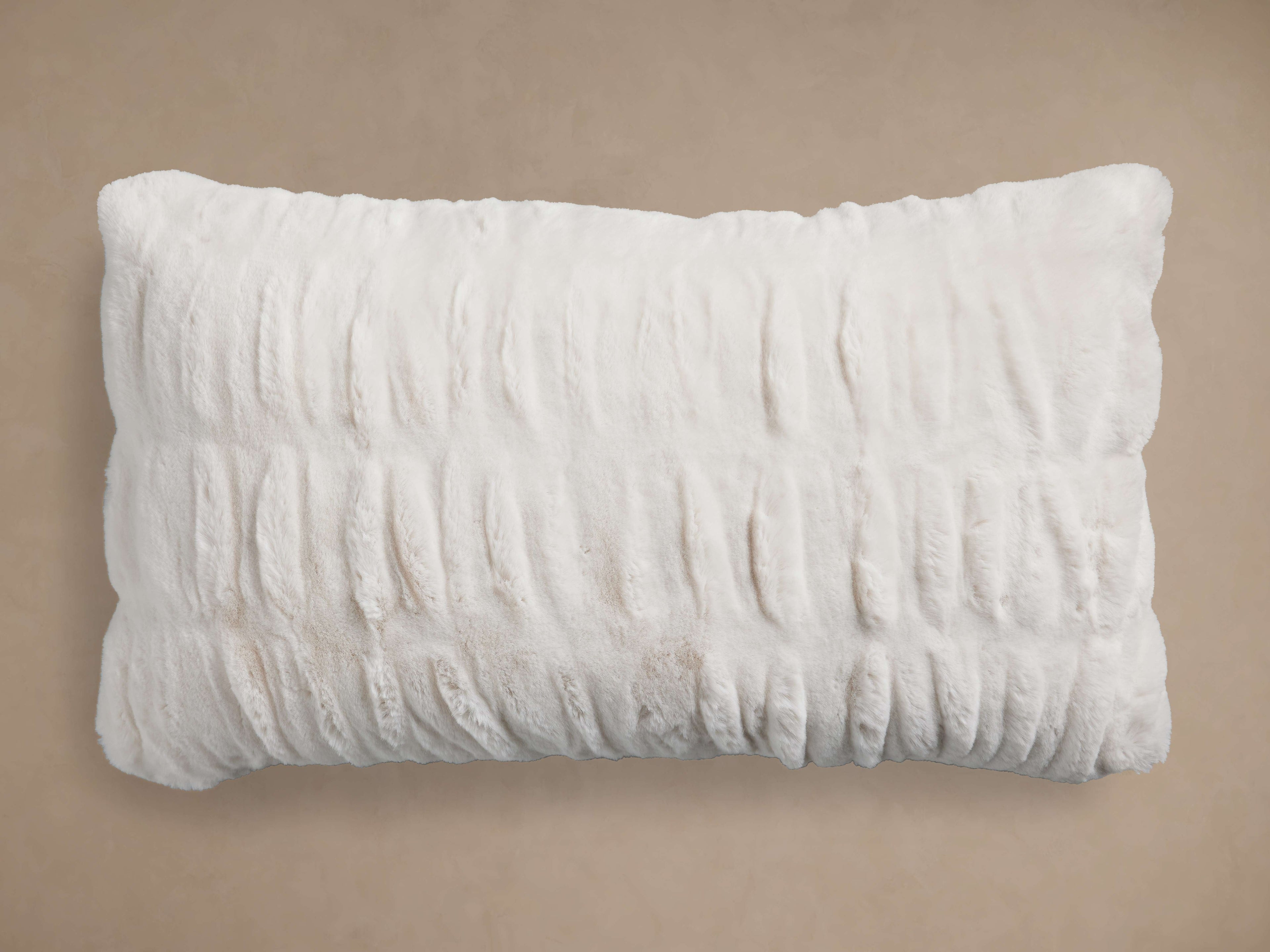Luxe Faux Fur Pleated Lumbar Pillow Cover
