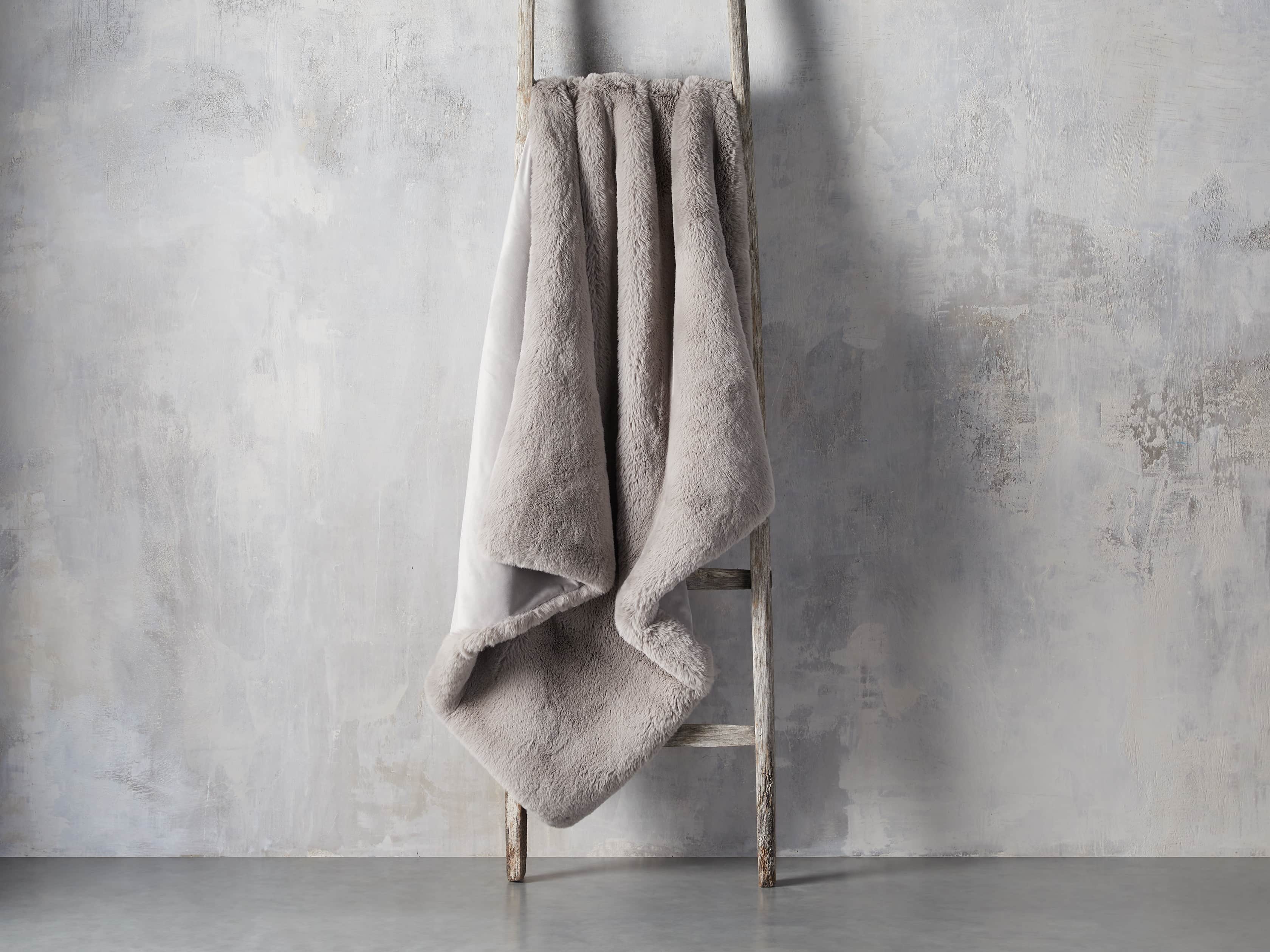 Faux Fur Rabbit Throw