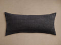 Raw Silk 31" Lumbar Pillow Cover in Carbon