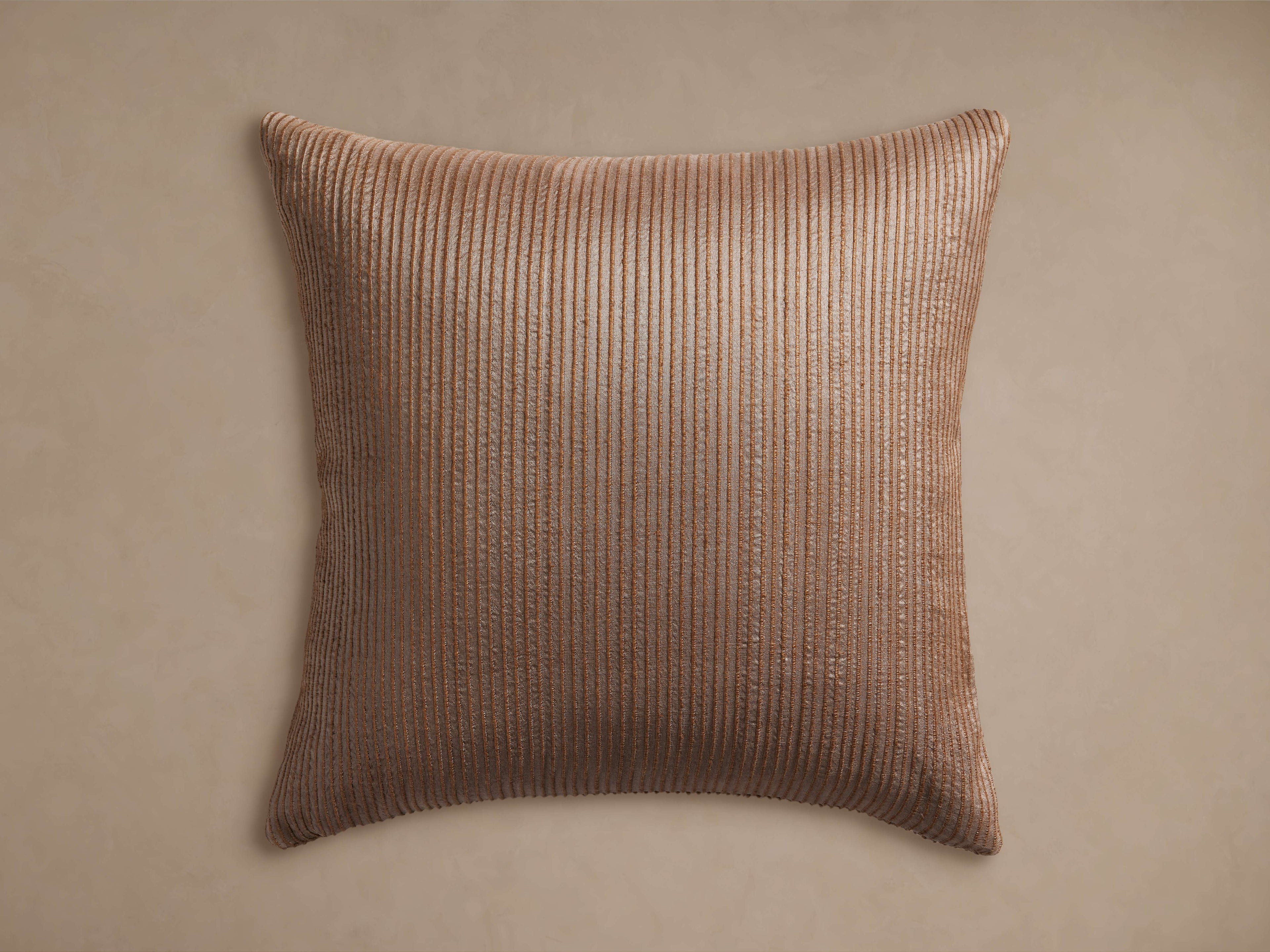 Raw Silk Ribbed Pillow Cover