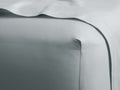 Italian Garment-Dyed Sateen Fitted Sheet in Sky