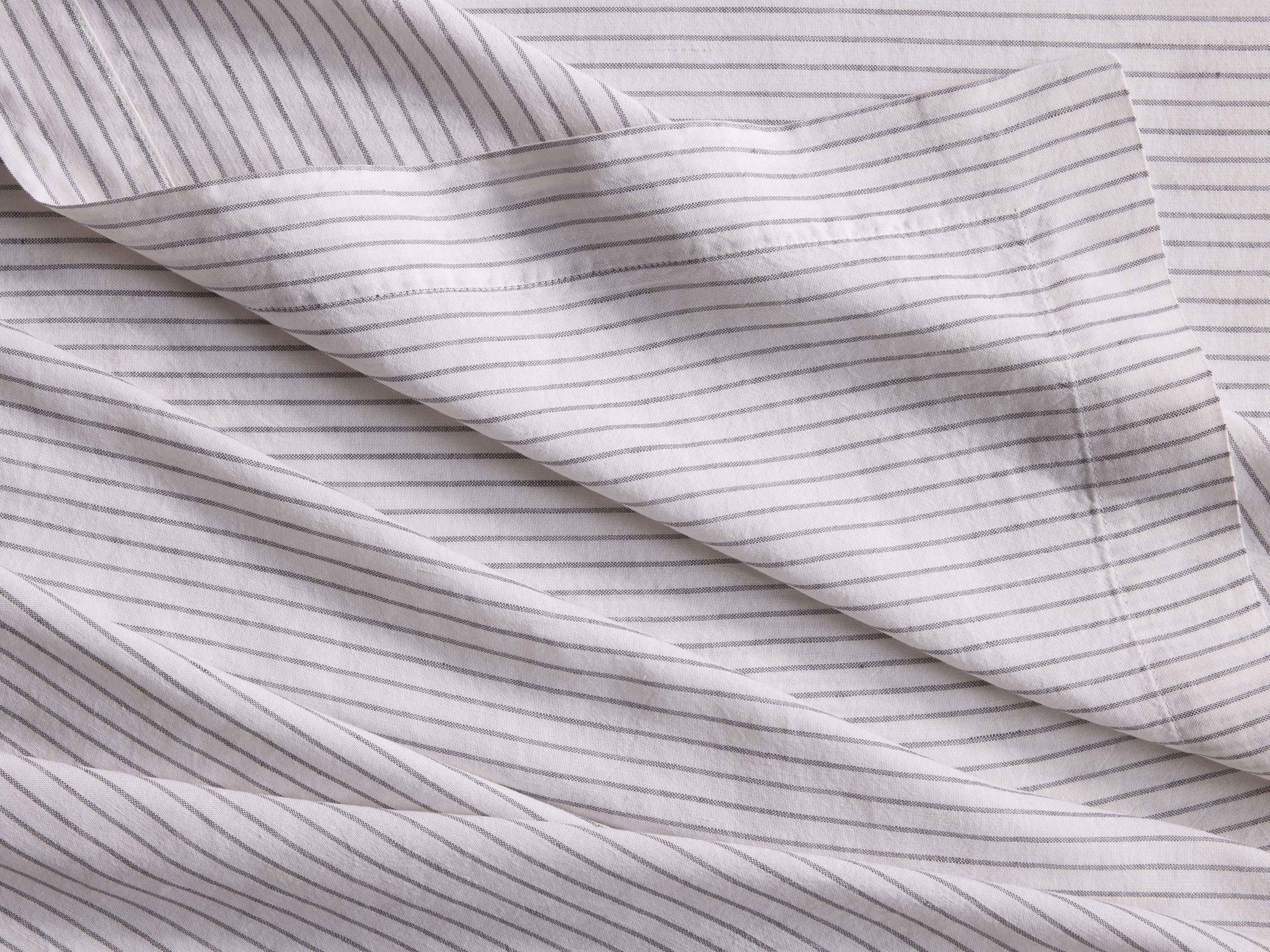 Italian Yarn-Dyed Stripe Flat Sheet