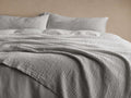 Zehra Linen Bed Blanket in Fog