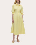 Jazz Poplin Pintuck Midi Dress