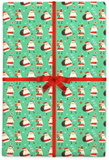 Jolly Santas Flat Wrap