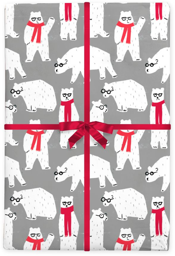 Polar Bears Flat Wrap