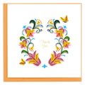 Quilling Flower Wreath Thank You Card