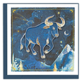 Quilled Zodiac Collection - Taurus Greeting Card