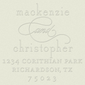 Script Accent Custom Embosser Plate with Embossing Tool