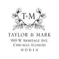 Floral Crest Custom Stamp and Stamp Tool
